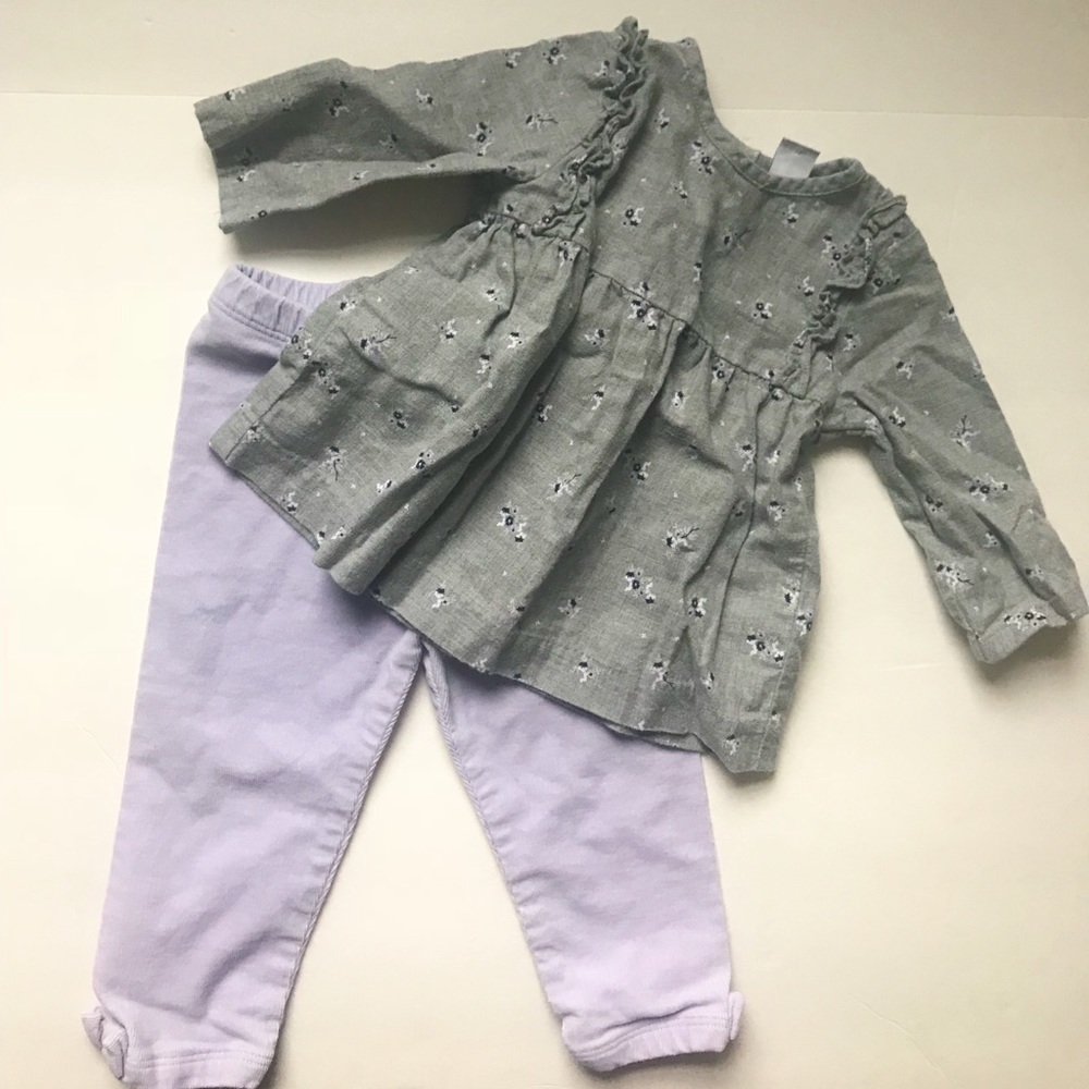 Janie and Jack baby girl pant and shirt set